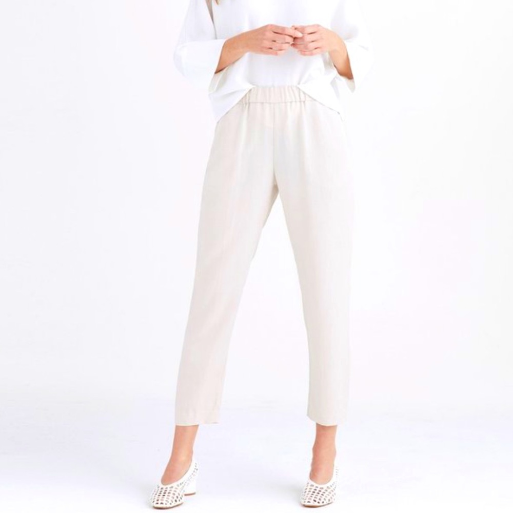 Vetta Capsule linen tapered pant, medium NWT